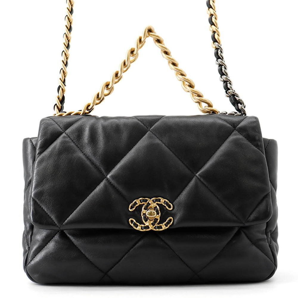 Chanel Chain Shoulder Bag CHANEL19 Large Lambskin AS1161 CHANEL 2-way Black H...